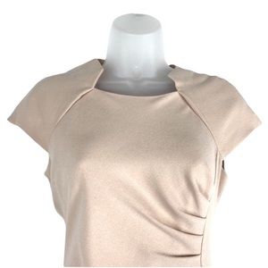 L.K. Bennett Marina Fitted Peachy Pink Dress Mid Length Size 2